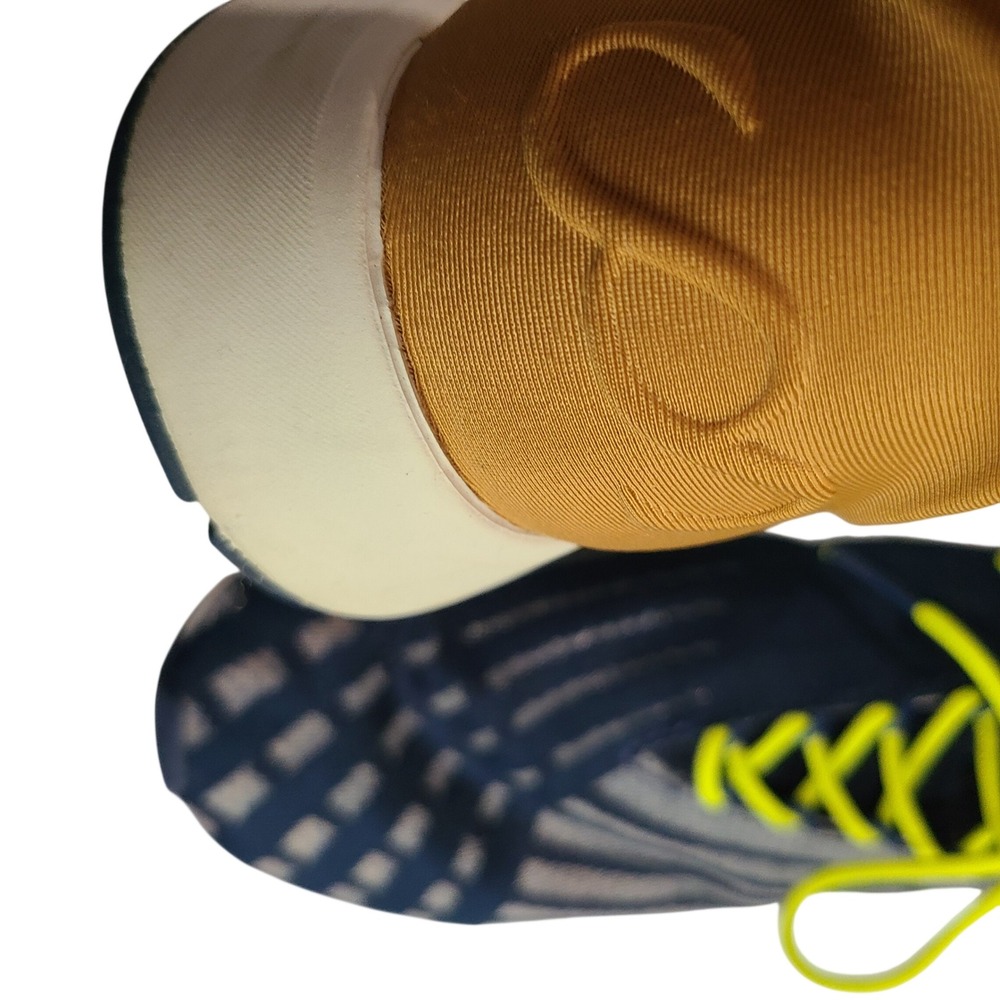 Saysh One Womens 8.5 Running Shoes‎ Navy Mustard Yellow Neon Laces Allyson Felix - Picture 5 of 13